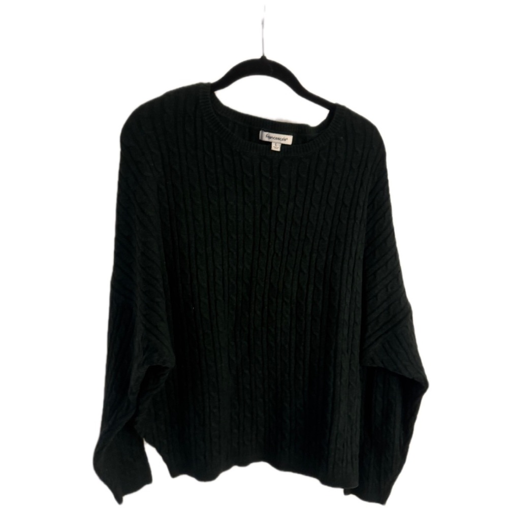 Francesca’s Forrest green Cable Knit Sweater